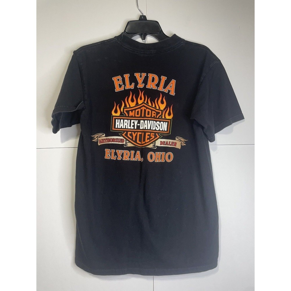 Men's Vintage 1998 Harley Davidson T-Shirt Size Medium Elyria, Ohio USA Made